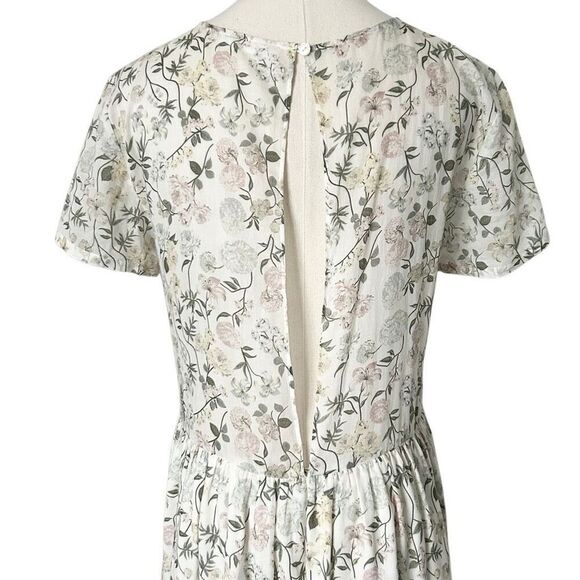 Anine Bing Floral Cotton Mini Keyhole Back Dress Size Small airy flowy - Picture 2 of 7